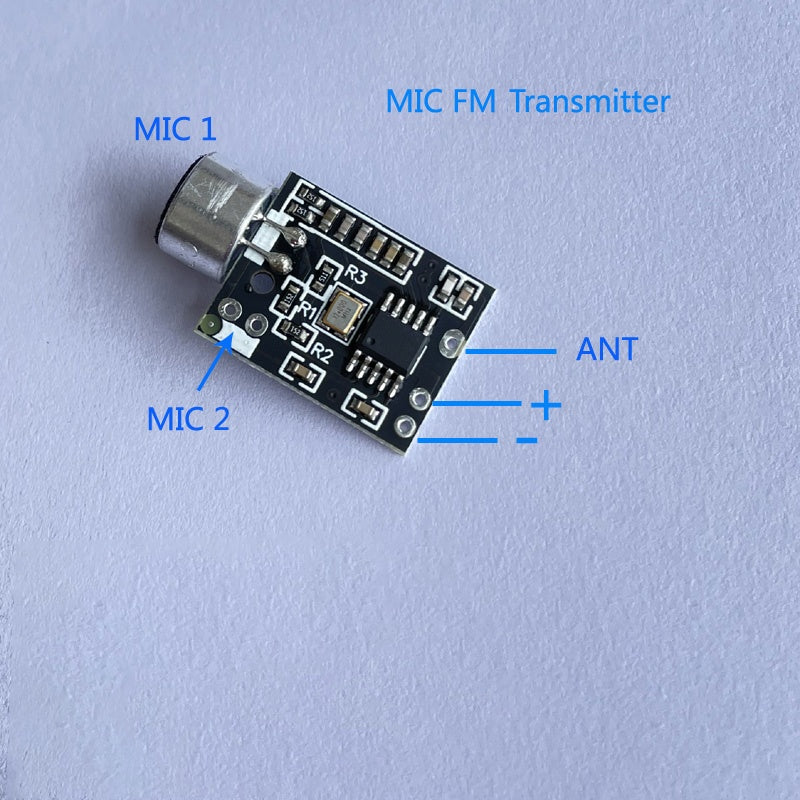 The Wireless Microphone Microphone Transmit Module MIC FM Transmit Module Supports Dual-channel Stereo