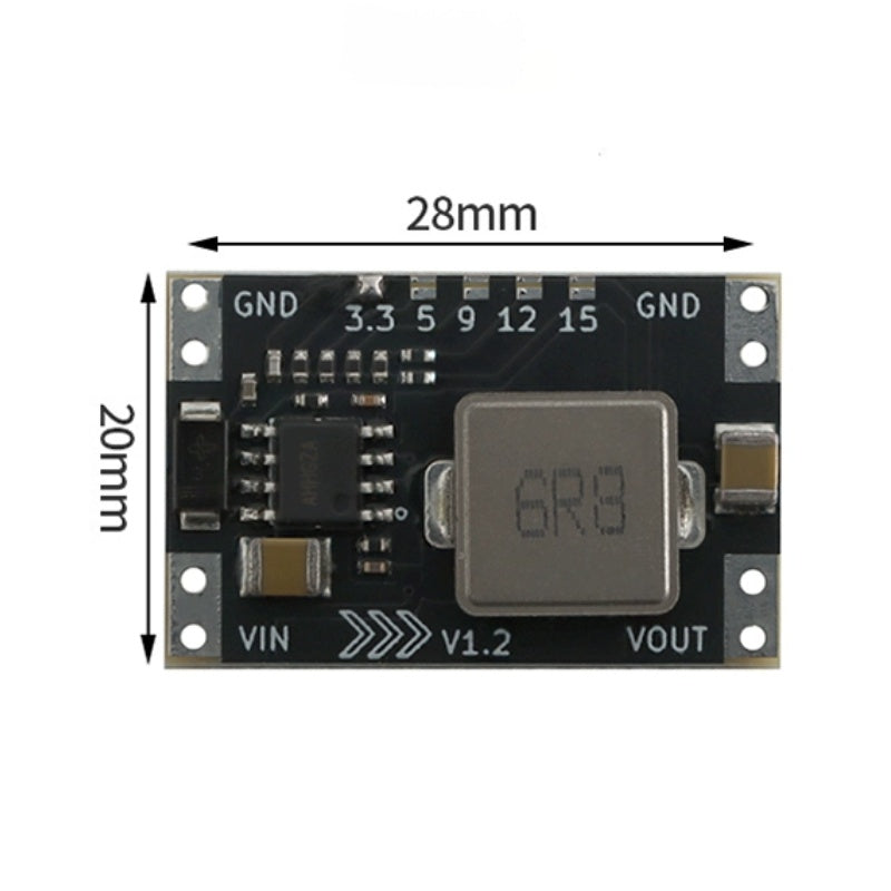DC-DC step-down power supply board input 5~30V to 3.3V/5V/9V/12V/15V/24V 5A high-current step-down module