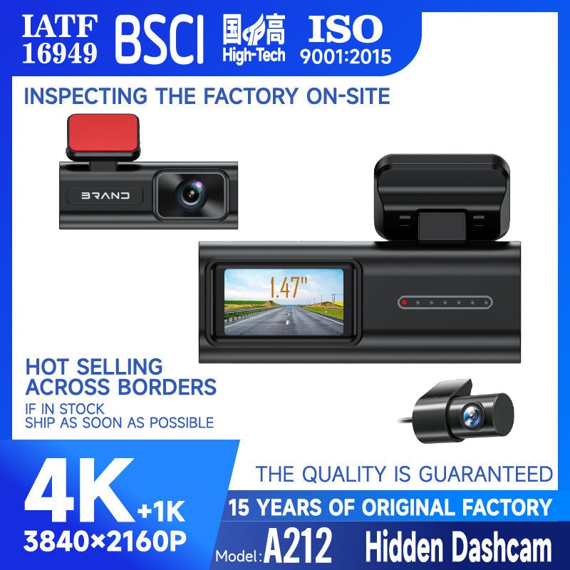 2025 cross-border A212 temu Amazon 4K HD Haisi hi Guoke driving recorder DashCam