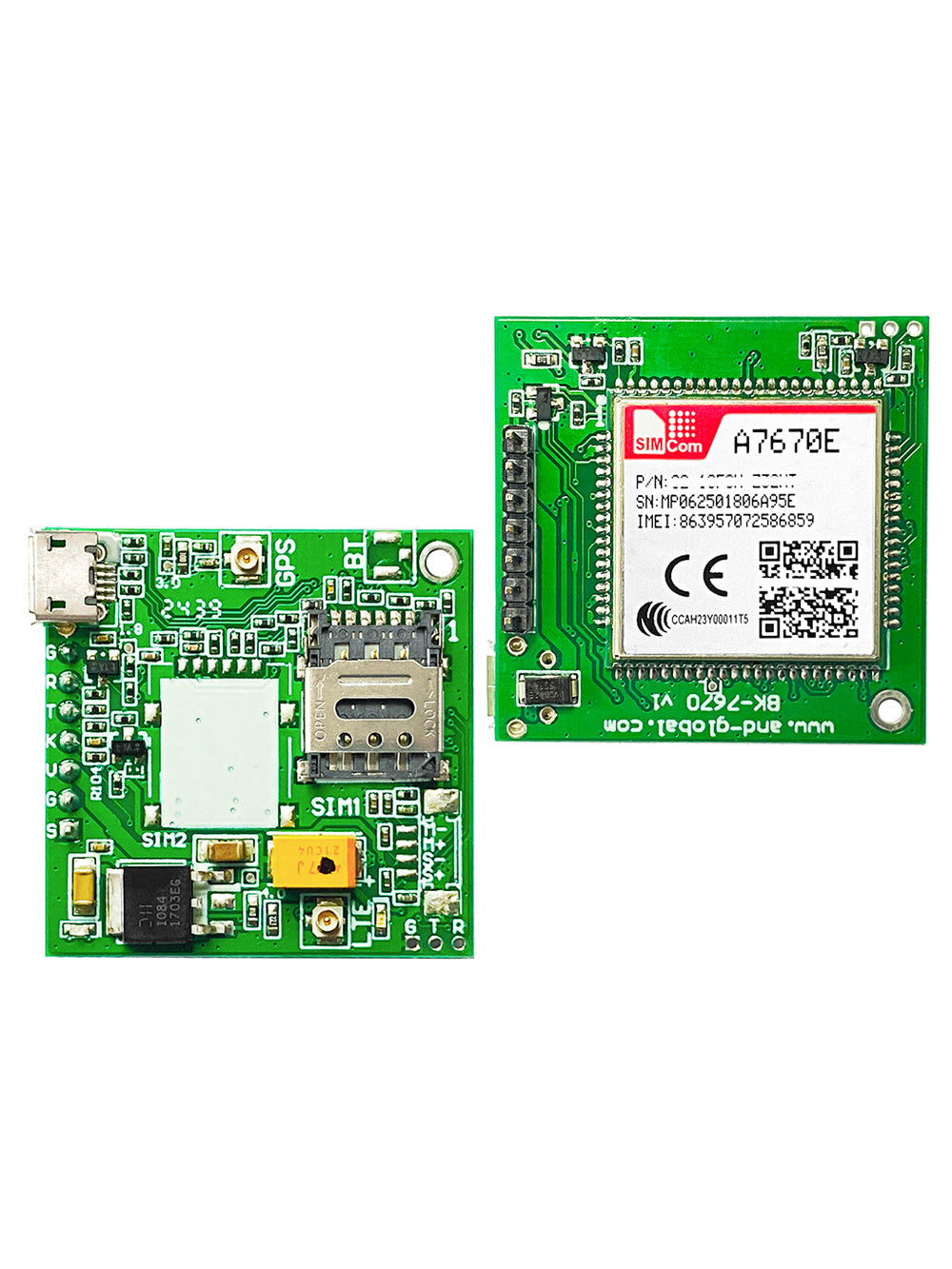 A7670E Full SIMCOM 4G Cat 1 with GSM GPS BK-A7670E