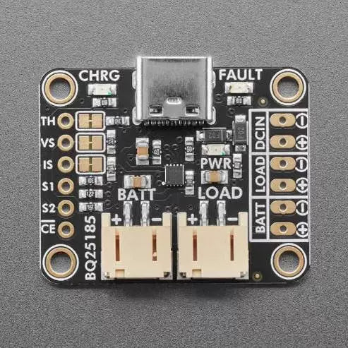 6091 BQ25185 USB / DC / Solar Lithium Ion/Polymer Charger