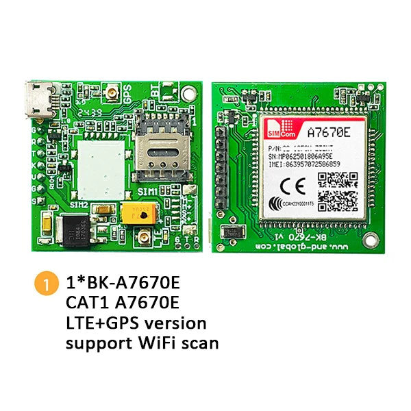 A7670E Full SIMCOM 4G Cat 1 with GSM GPS BK-A7670E