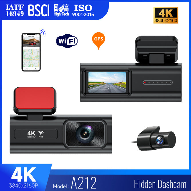 2025 cross-border A212 temu Amazon 4K HD Haisi hi Guoke driving recorder DashCam