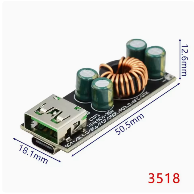 Full-Protocol Mobile Phone Fast Charging Charger Module QC4.0pd3.0 Flash Charging SCPFCP Apple Fast Charging Motherboard