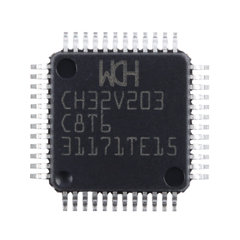 Original Genuine CH32V203C8T6 LQFP-48 RISC-V Core 32-Bit Microcontroller -MCU