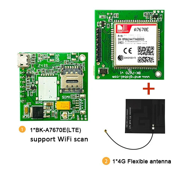 A7670E Full SIMCOM 4G Cat 1 with GSM GPS BK-A7670E