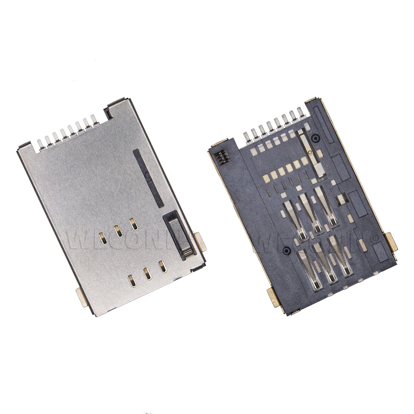 SIM Card Connector,PUSH PUSH,6P+2P,H=2.2mm,Without Post