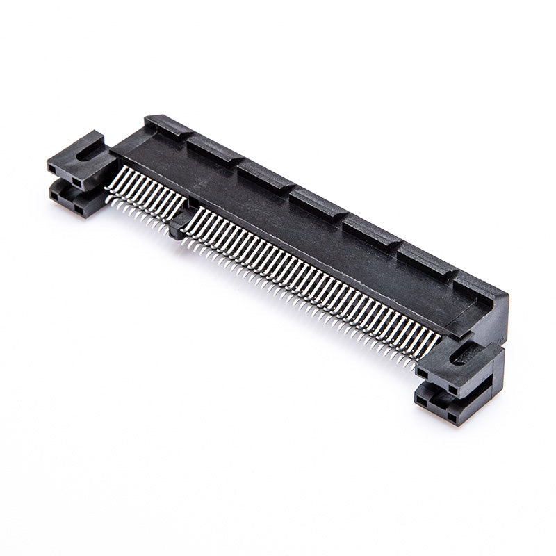 PCI & PCIE Connector,STRADDLE,98P(X8),1mm  Centerline,G/F,BLK,Cap