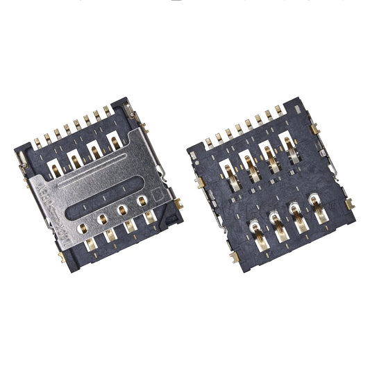 Micro SIM Card Connector,Clamshell Type,8P,H=1.5mm,Without Post