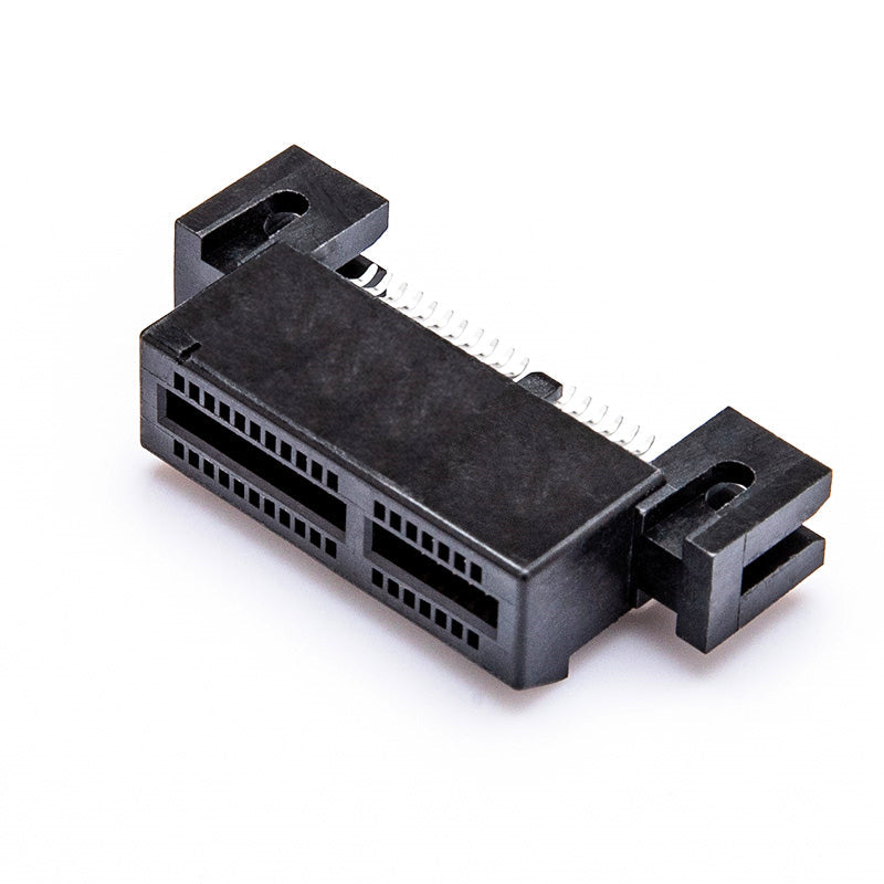 PCI & PCIE Connector,STRADDLE,36P(X1),1mm  Centerline,30u",BLK,Cap