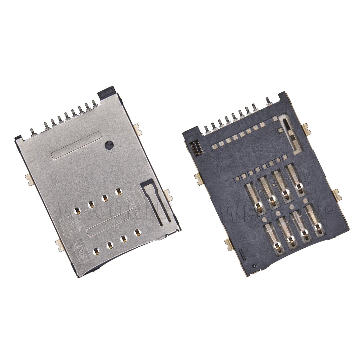 SIM Card Connector,PUSH PUSH,8P+1P,H=1.8mm,Without Post