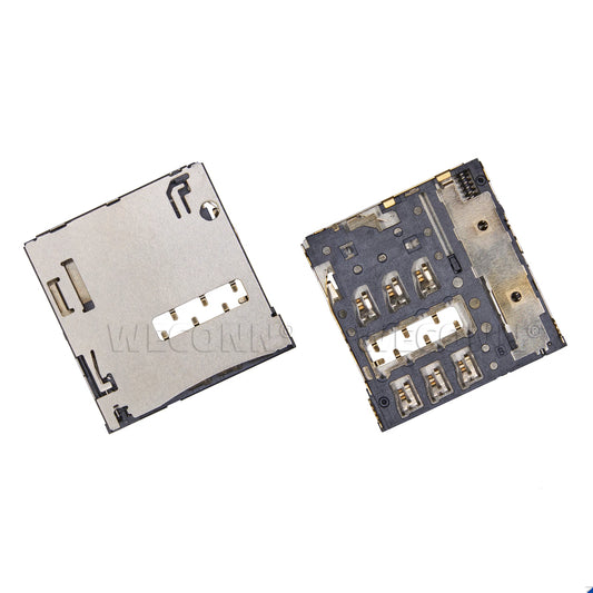 Micro SIM Card Connector,PUSH PUSH,6P+1P,H=1.27mm,Without Post,2174803-2 TE