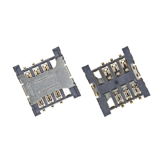 Micro SIM Card Connector,PUSH PULL,6P,H=1.48mm,Without Post