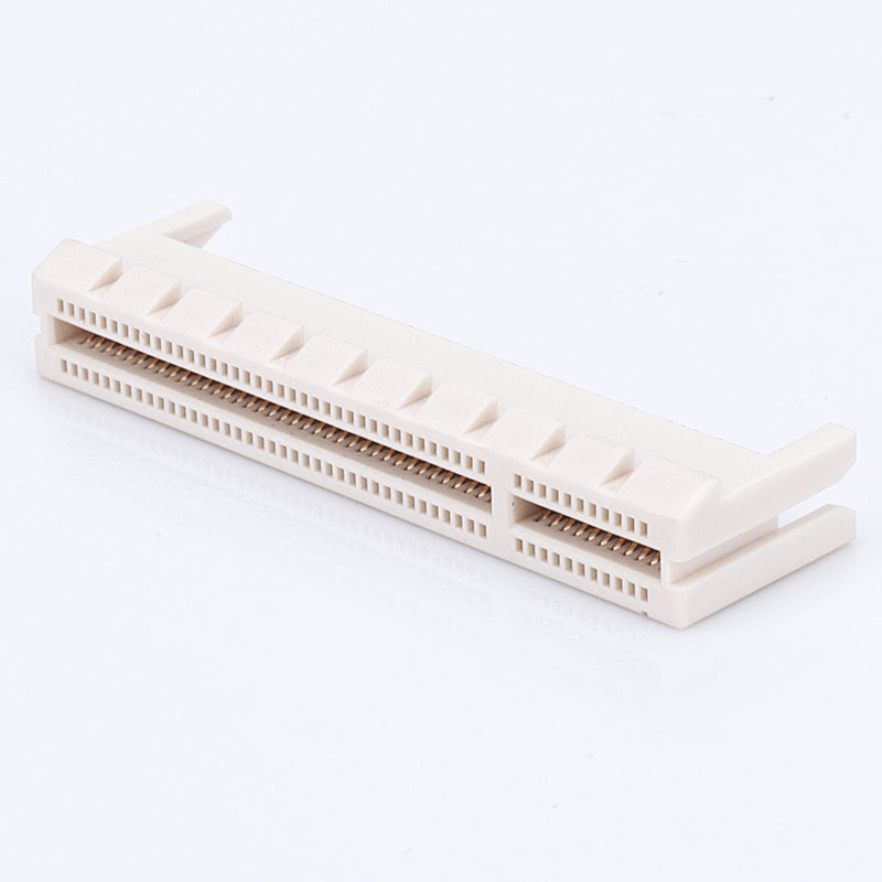 PCI & PCIE Connector,STRADDLE,98P(X8),1mm  Centerline,G/F,WHI,Cap