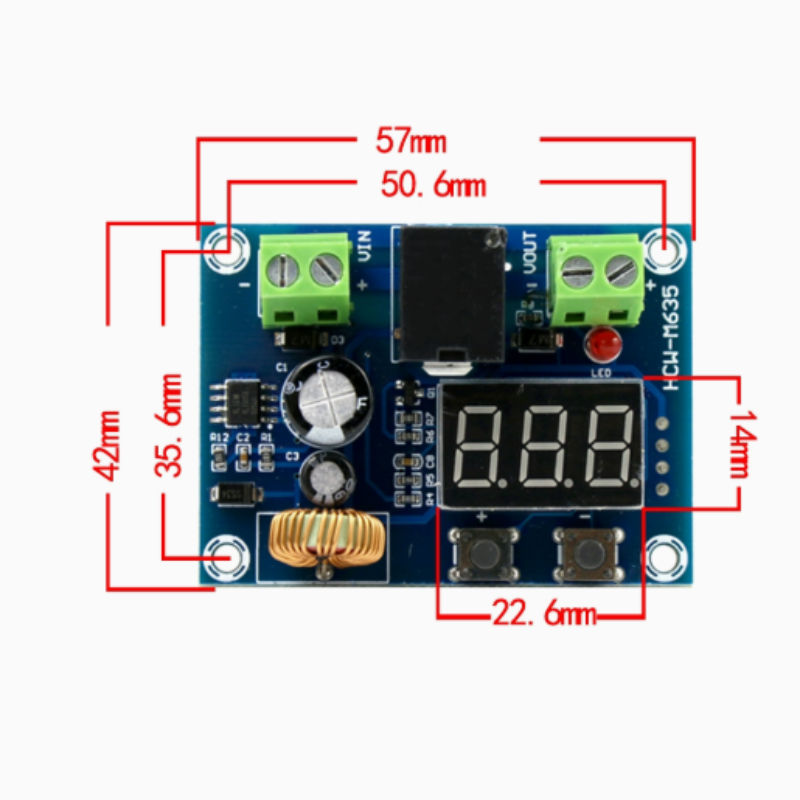 XH-M609 DC Voltage protection Module Lithium Battery Under Voltage Loss of Electricity Low Power Disconnection