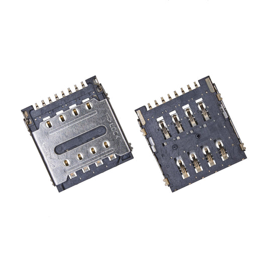 Micro SIM Card Connector,Clamshell Type,8P,H=1.5mm,Without Post