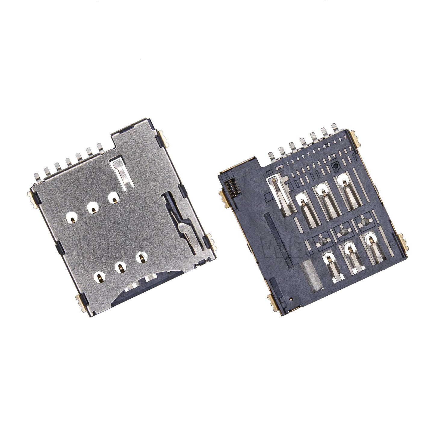 Micro SIM Card Connector,PUSH PUSH,6P+1P,H=1.25mm,Without Post