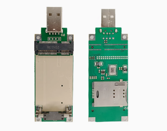 4G MODULE ADAPTER BOARD DEVELOPMENT BOARD  MINIPCIE to USB WITH SIM/UIM CARD SLOT