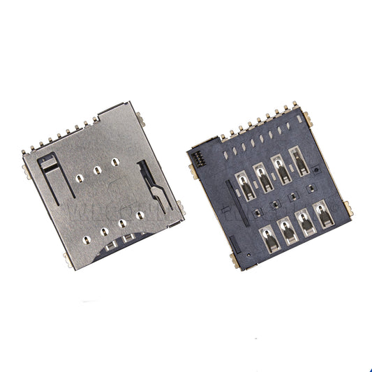 Micro SIM Card Connector,PUSH PUSH,8P+1P,H=1.5mm,Without Post