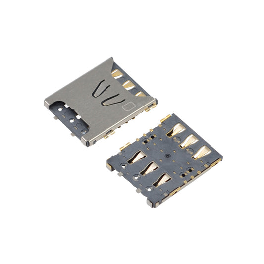 Nano SIM Card Connector,PUSH PULL,6P,H=1.13mm,Without Post