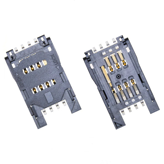 SIM Card Connector,Clamshell Type,6P+2P,H=2.6mm,Without Post,MUP C713