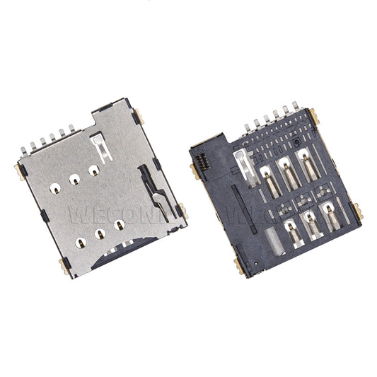 Micro SIM Card Connector,PUSH PUSH,6P,H=1.35mm,Without Post