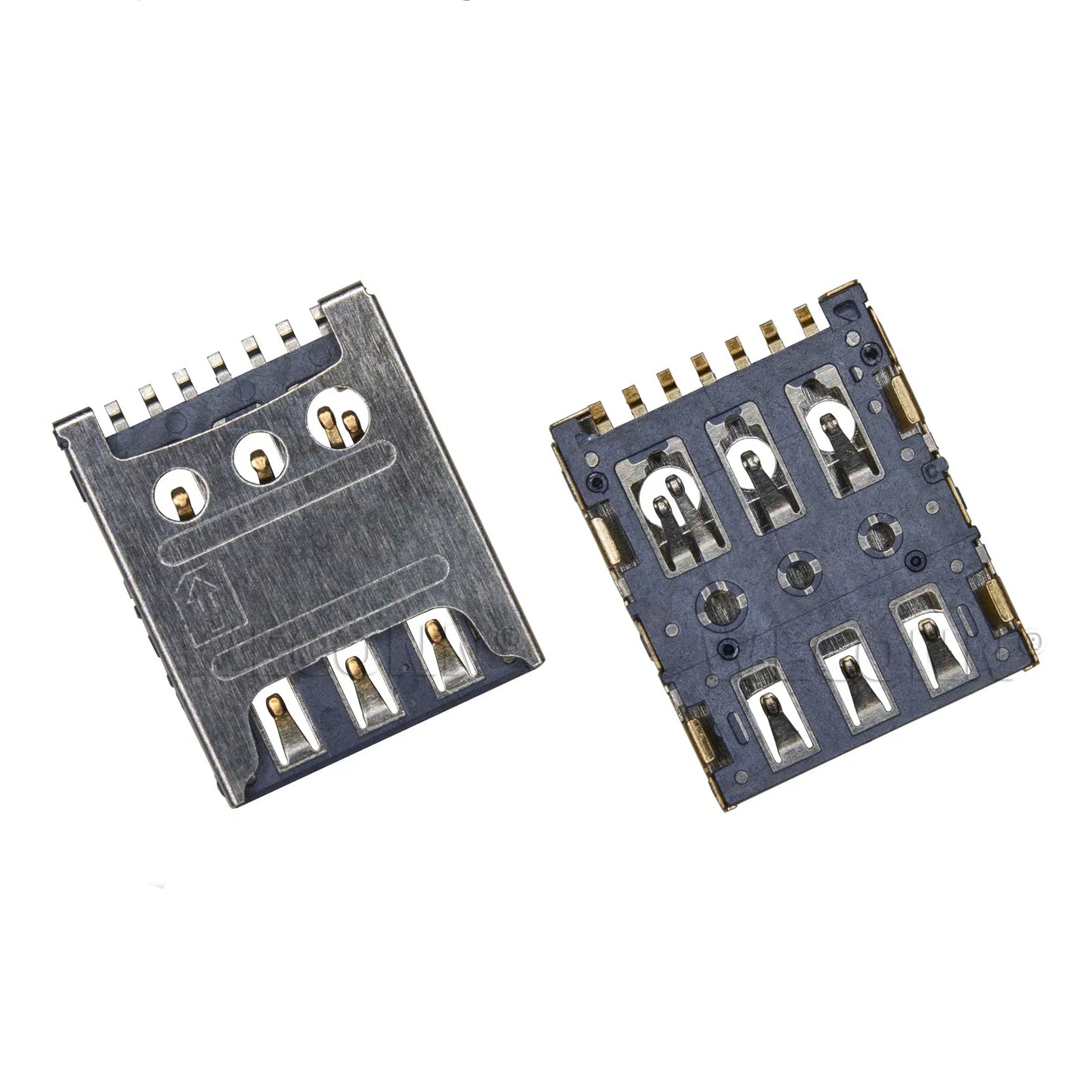 Nano SIM Card Connector,PUSH PULL,6P+1P,H=1.25mm,Without Post