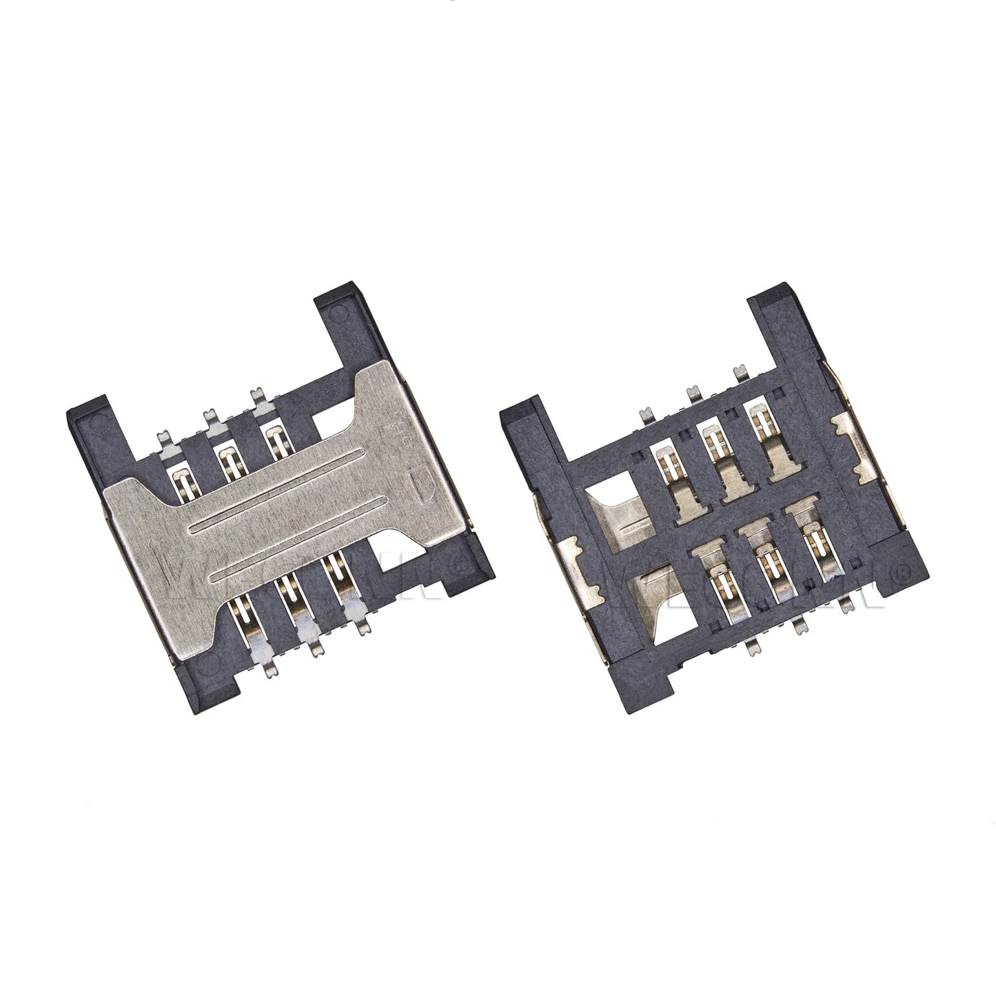 SIM Card Connector,PUSH PULL,6P,H=1.8mm,Without Post