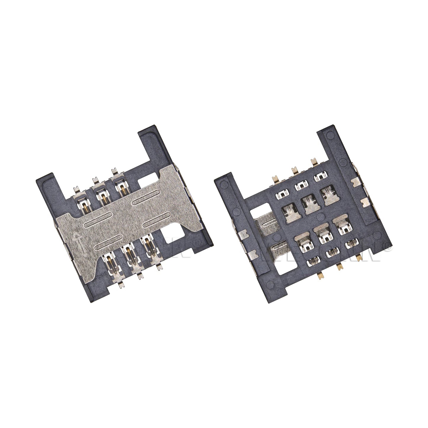 SIM Card Connector,PUSH PULL,6P,H=1.8mm,Without Post