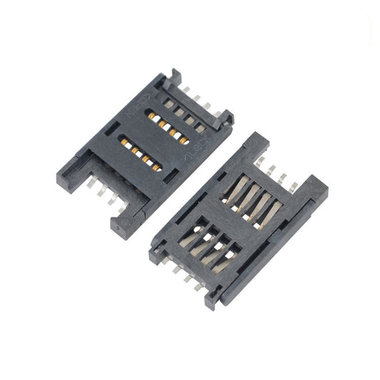 SIM Card Connector,Clamshell Type,8P,H=2.5mm,Without Post