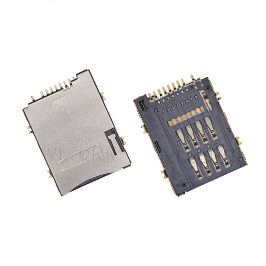 SIM Card Connector,PUSH PUSH,8P+1P,H=1.9mm,Without Post