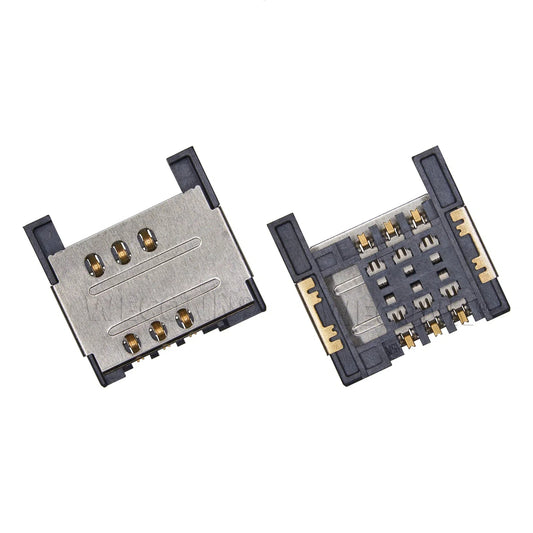 SIM Card Connector,PUSH PULL,6P,H=2.8mm,Without Post,MUP C734