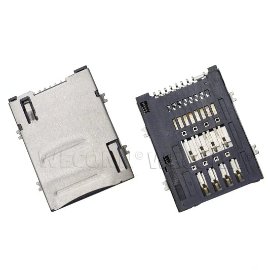 SIM Card Connector,PUSH PUSH,8P+1P,H=1.8mm,Without Post