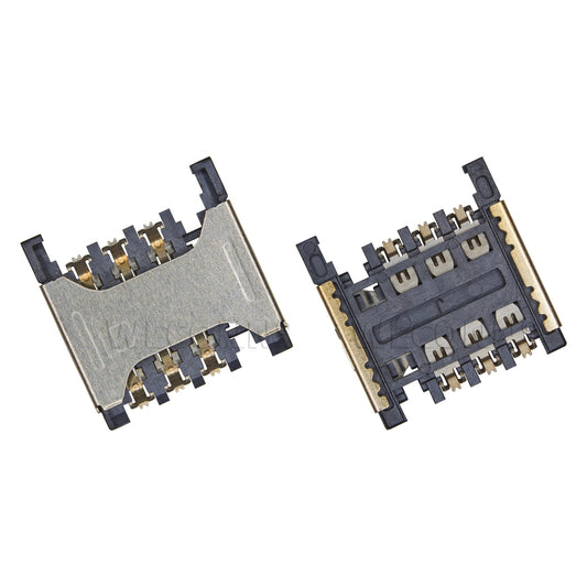 Micro SIM Card Connector,PUSH PULL,6P,H=2.45mm,Without Post