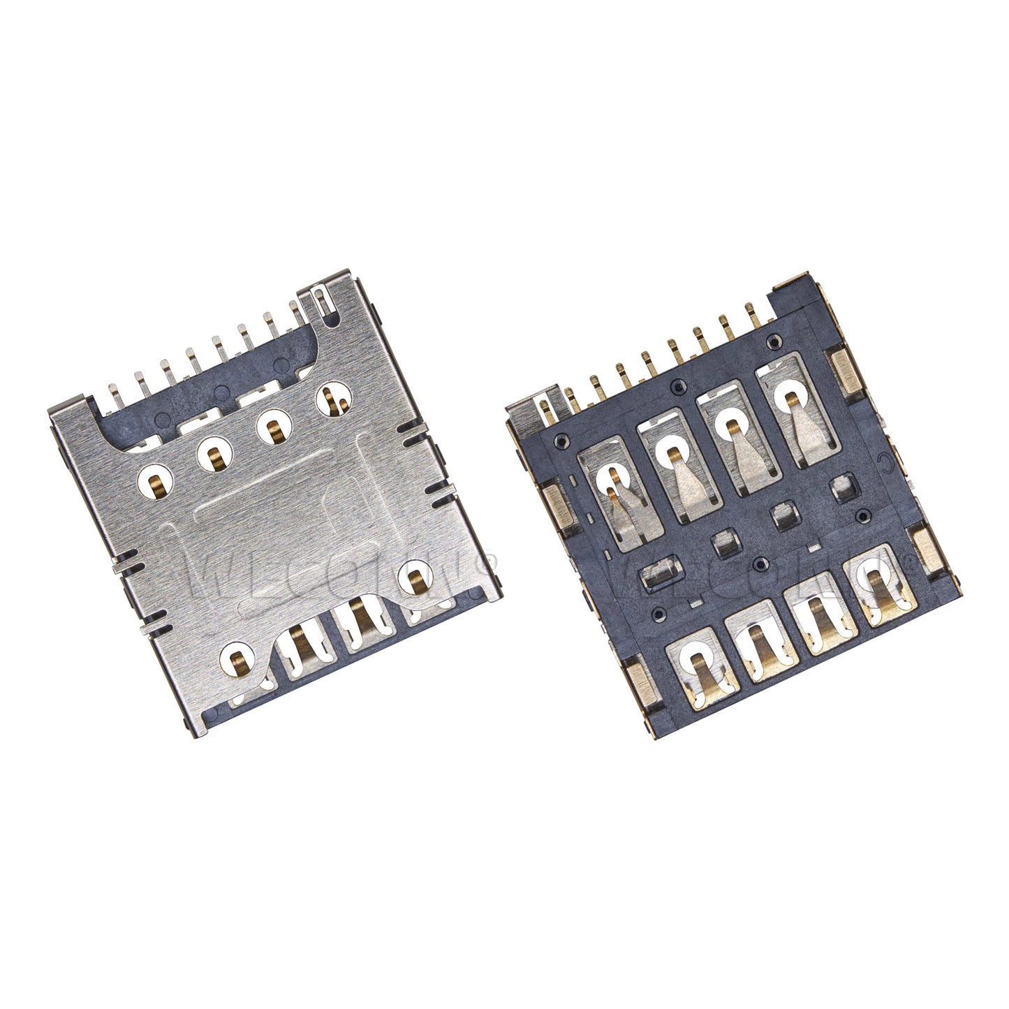 Micro SIM Card Connector,PUSH PULL,8P+1P,H=1.24mm,Without Post